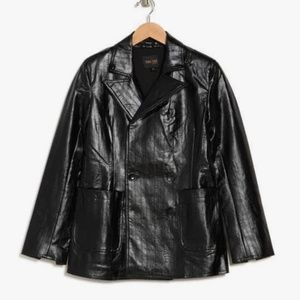 Truth brand faux eel leather blazer xs
